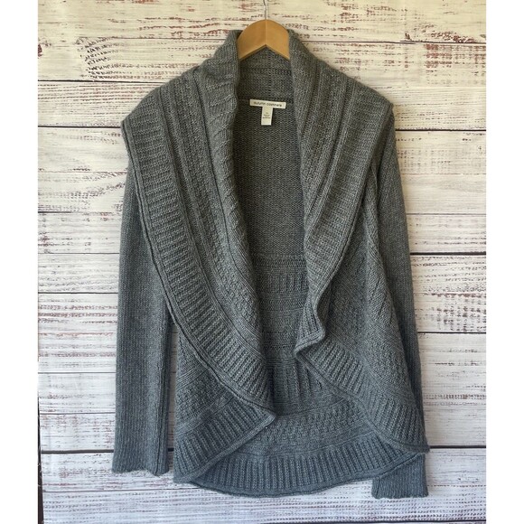 Autumn Cashmere Gray Drape Cocoon Sweater XS Oversized Fit Italian Yarn Wool ￼ - Picture 1 of 7